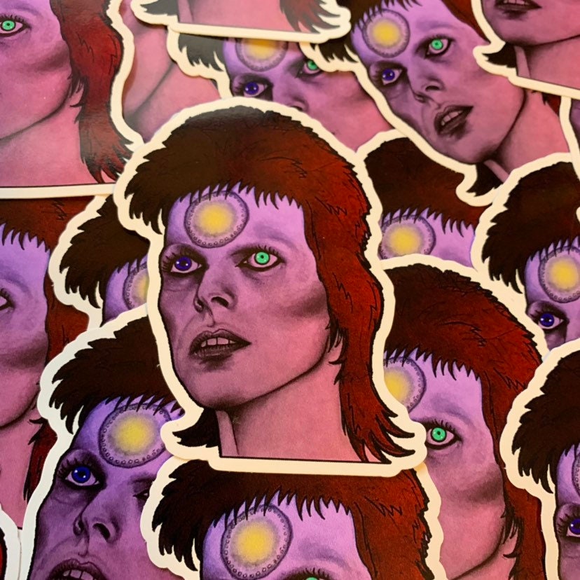 David Bowie 4" vinyl sticker